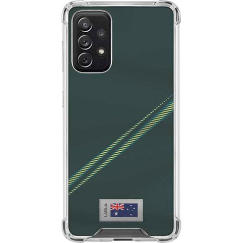 Australia Soccer Flag Galaxy A72 5G Clear Case